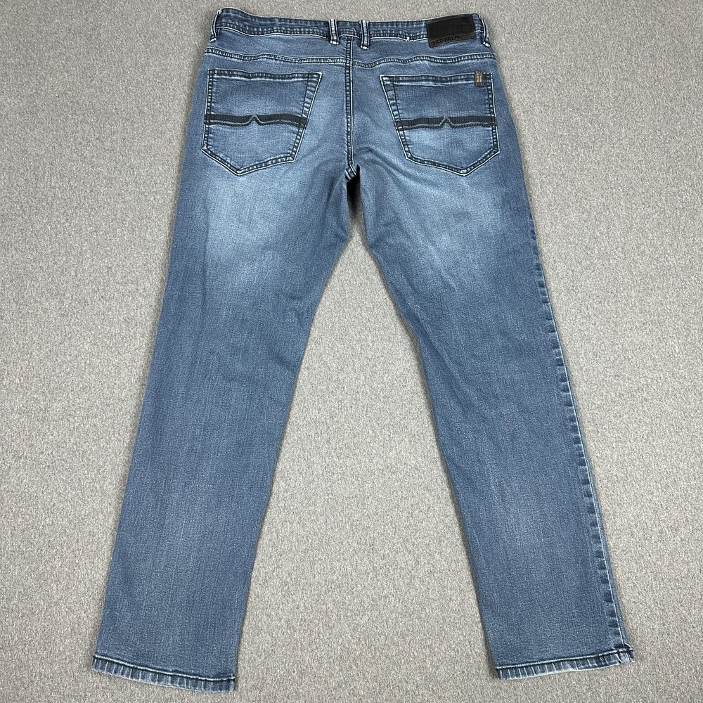 Buffalo David Bitton Axel Slim Stretch Jeans Mens 34x30 Blue Medium Wash Denim - Picture 8 of 9
